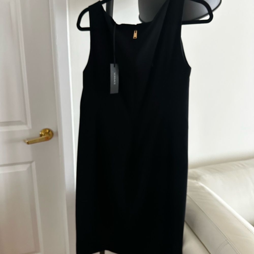 Versace Black Midi Dress Medusa Stud Seam Detail IT 46 / US 10 - Picture 5 of 5